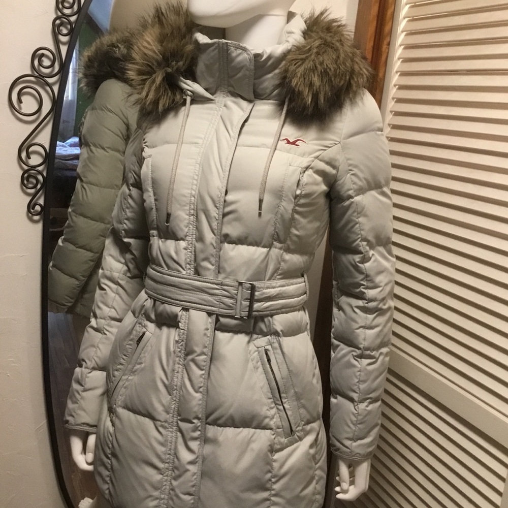 Hollister down-filled hooded coat